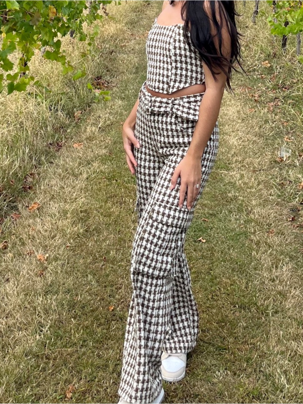 Brown Gingham Set!